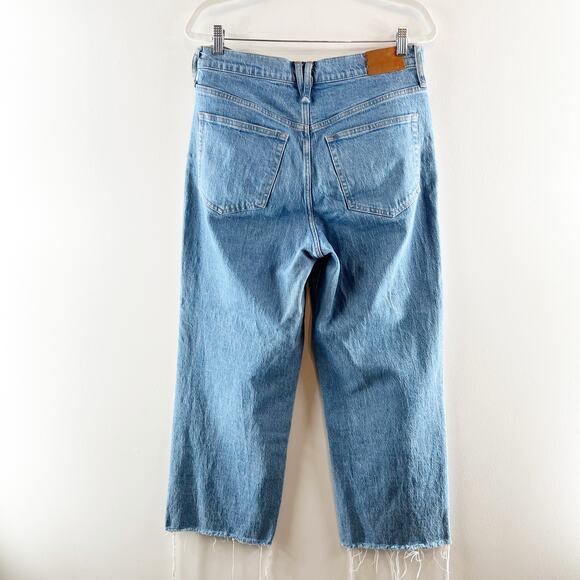 J. Crew Slim High Rise Wide Leg Jeans Light Indigo Wash Blue 30 / 10 - Picture 6 of 10